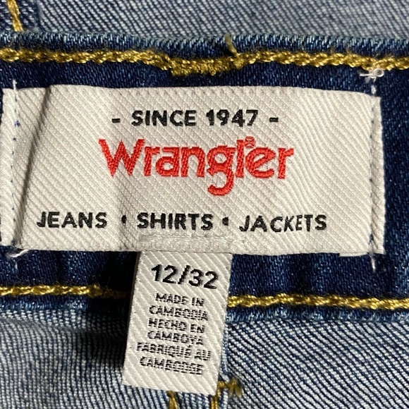 Wrangler High-Rise Bootcut Jeans 12 Dark Blue Western Cowgirl Straight Fit NWT - Picture 10 of 12